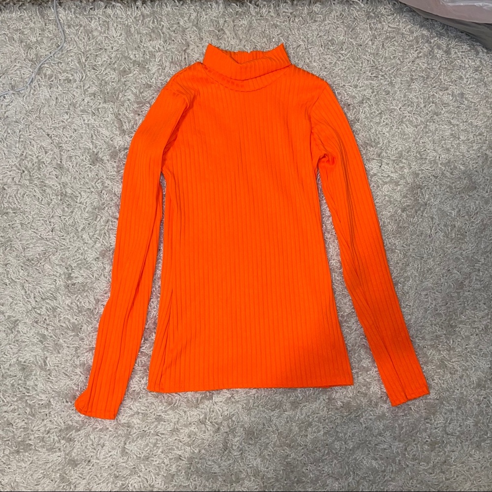 Orange Turtleneck